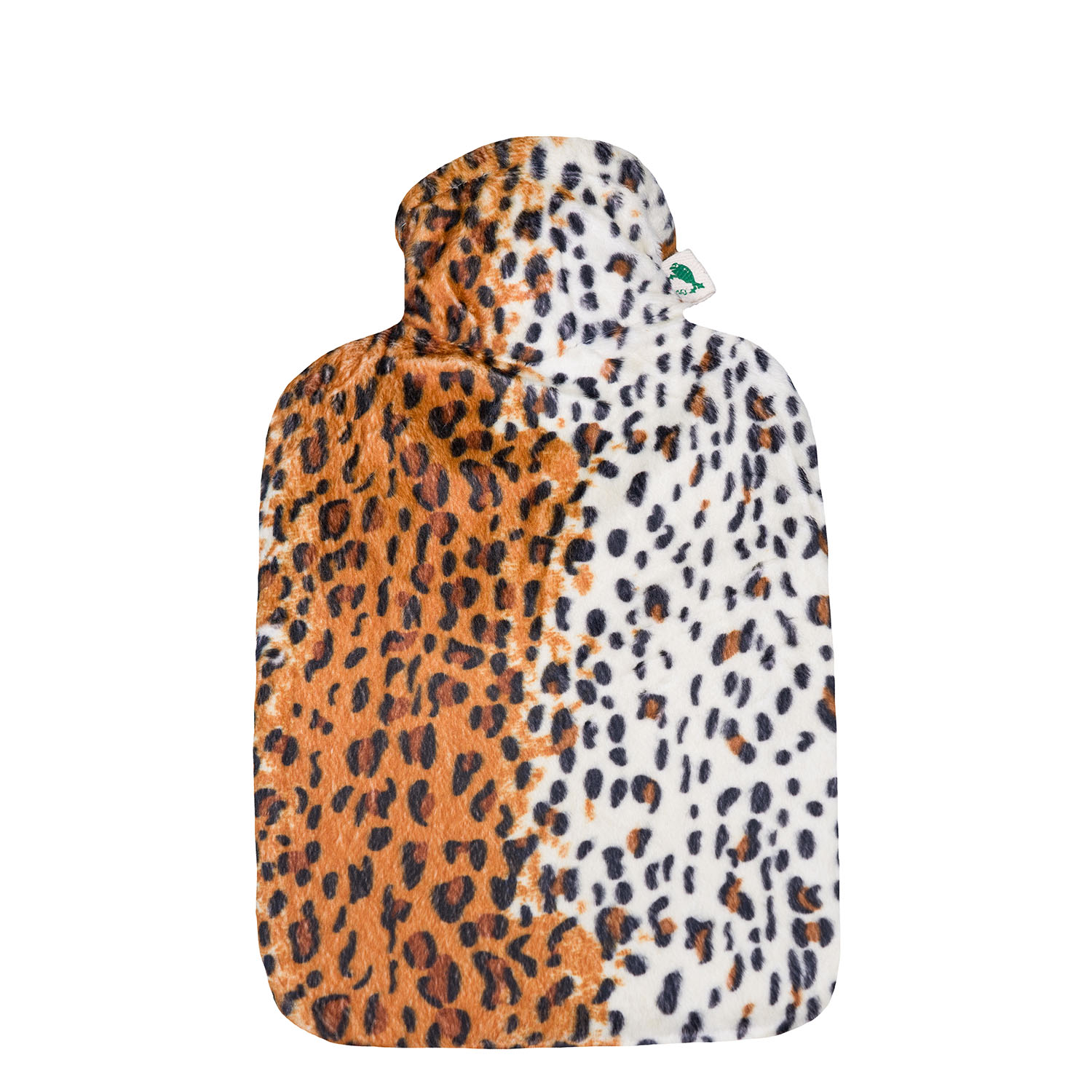 Wärmflasche Klassik 1,8 l mit Veloursbezug Leopard